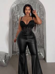 SHEIN CURVE+ Us22 Spring/Summer New Arrival Music Festival, Easter, Western, Nomadic, Birthday Party, Graduation Fall - Black - View 11