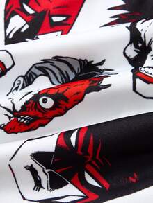 BATMAN X SHEIN 3 piezas/Paquete Calzoncillos tipo bóxer para hombre con estampado de payaso de dibujos animados - Multicolor - Ver 9