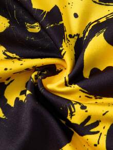 BATMAN X SHEIN 2pcs Men's Cartoon Print Boxer Briefs, Personalized Print Square Shorts - Yellow - View 9