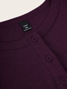 SHEIN BASICS 休閒純色針織修身大尺碼背心 - 紫色 - 查看 4