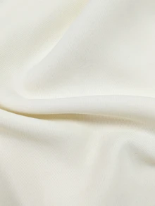 GlowEve Elegant Long Dress With Large Lapel And Belt Wrap For Women's Commute Office Cream White Summer - Beige - View 4