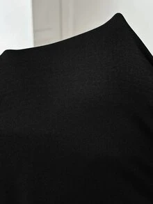 SHEIN 青少年女孩字母印花針織套頭衛衣 + 針織內搭褲 2件套，休閒時尚日常百搭 - 黑色 - 查看 7