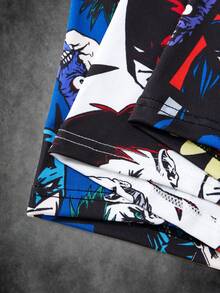 BATMAN X SHEIN 3 piezas/Paquete Calzoncillos tipo bóxer para hombre con estampado de payaso de dibujos animados - Multicolor - Ver 4