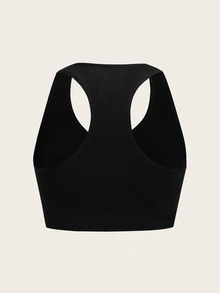 SHEIN Velisys 女款純色抓皺前拉鍊日常健身運動內衣 - 彩色 - 查看 7