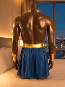 DrisQ DrisQ 1pc Men's Costume Role Play Halloween Party Outfit - Blue - View 2