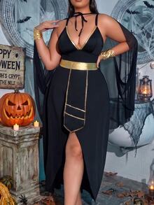 Fantasy Costume Fantasy Costume Plus Size Sexy Costume Role Play Halloween Outfit 4pcs Set - Black - View 1