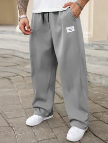 Manfinity Homme Pantalones de talla grande para hombre - Gris - Ver 1