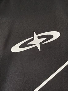 Vacaura American Street Racing Style Line Hooded Jacket, Zipper Hooded Outerwear, Curved Contrast Stitching Design, Short Loose Fit Snug Fit Versatile, Suitable For All Body Types; Full Zipper Closure Flexible Styling, Suitable For Daily, Street, Spring/Autumn Single Wear, Early Winter Layering - Grey - View 8
