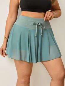 Easithlete Easithlete 2026 New Comfortable 4-Way Stretch Plus Size Women's Waist Tie Skort - Multicolor - View 3