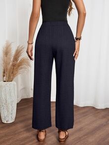 EMERY ROSE Women's Solid Color Drawstring Waist Pocket Casual Versatile Daily Travel Long Pants - Elderberry - View 2