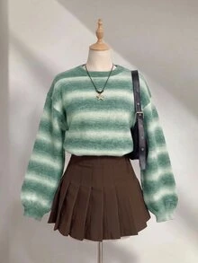Elamini 漸層色百搭休閒時尚毛衣 - 彩色 - 查看 4
