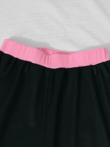SHEIN Sparklyn 青少年女孩連帽衫與運動衫套裝 - 黑色 - 查看 6