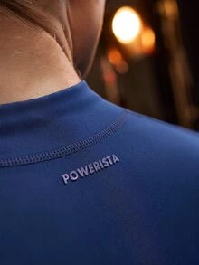 Powerista 拇指孔修身純色運動夾克 - 藏蓝色 - 查看 6