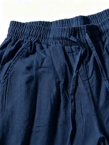 Ironwick Men's Solid Color Casual Sports Long Pants For Vacation, Gym - Navy Blue - View 5