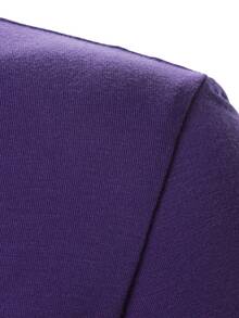 Manfinity Homme Men's Solid Color Casual Commute Short Sleeve Polo Shirt - Mauve Purple - View 5