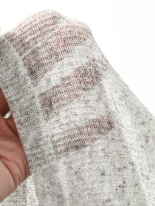 DAZY Atasan Lengan Panjang Wanita Warna Polos Kasual Serbaguna untuk Pemakaian Sehari-hari di Musim Gugur - Light Grey - View 7