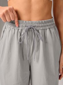 OutZeal Outdoor Water-Resistant Hiking & Climbing Drawstring Waist Long Pants - Grey - View 8
