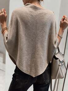Louniche Women's Asymmetric Hem Cape Jacket, Autumn/Winter - Apricot - View 2