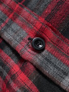 Manfinity Homme Men's Casual Plaid Long Sleeve Shirt, Autumn - Multicolor - View 5