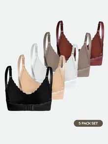 SHAPORA 女款熱銷時尚舒適極簡純色高CP值高品質孕婦哺乳內衣 5件組 - 彩色 - 查看 2