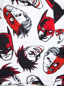 BATMAN X SHEIN 3 piezas/Paquete Calzoncillos tipo bóxer para hombre con estampado de payaso de dibujos animados - Multicolor - Ver 5
