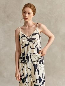 EverLounge Bộ đồ ngủ nữ gồm áo hai dây phối màu và quần dài - Nhiều màu - Xem 5