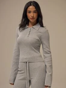 MUSERA ESSENTIALS 女士毛衣 - 淺灰色 - 查看 3
