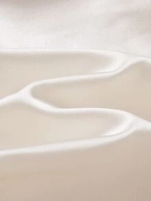 SHEIN 女嬰秋冬緞面杏色與粉色拼接甜美極簡刺繡圖案翻領鈕扣式荷葉邊長袖長褲舒適親膚針織睡衣套裝 2件組 - 杏色 - 查看 6