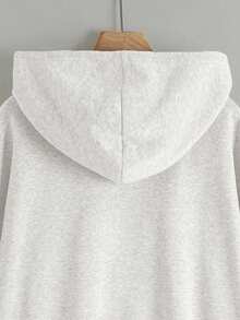 Resyla Women's Knight Graphic Drawstring Hooded Long Sleeve Sweatshirt For Daily Wear - Multicolor - View 4