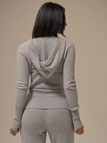 MUSERA ESSENTIALS سويترات نسائية - رمادي فاتح - مشاهدة 4