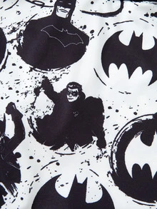 BATMAN X SHEIN 2pcs Men's Cartoon Print Boxer Briefs, Personalized Print Square Shorts - Yellow - View 5