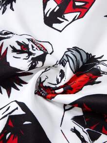 BATMAN X SHEIN 3 piezas/Paquete Calzoncillos tipo bóxer para hombre con estampado de payaso de dibujos animados - Multicolor - Ver 8