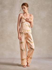 EverLounge Women's Animal Print Camisole Top And Long Pants Casual Daily Home Sleepwear Set - Multicolor - View 3