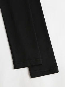 Sweetra Y2K Sexy Eyelash Trim Asymmetrical Hem Versatile Casual Commute Elegant Skirt 2 Pieces Set - Black - View 4