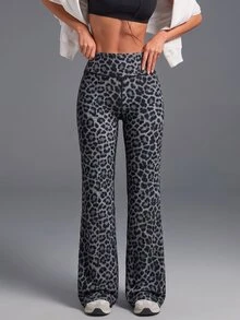 Dewbera Dewbera Women's Spring/Summer Long Leopard Print Sports Leggings With Butt-Lifting Effect, Hot-Selling - Black - View 1