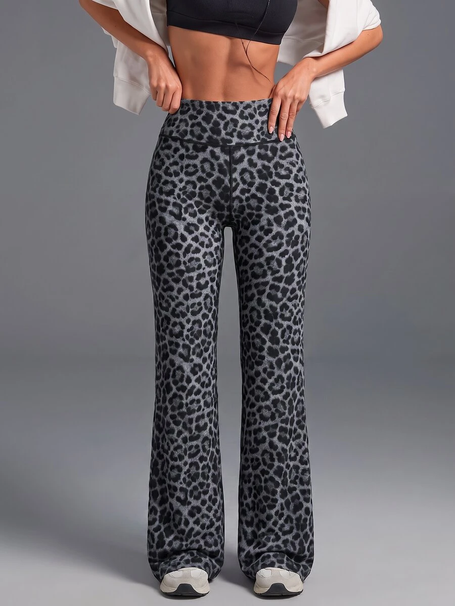 Dewbera Dewbera Women's Spring/Summer Long Leopard Print Sports Leggings With Butt-Lifting Effect, Hot-Selling - Black - View 1