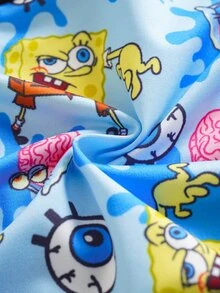SpongeBob SquarePants | SHEIN Men's Cartoon Print Casual Daily Boxer Briefs - Multicolor - View 7
