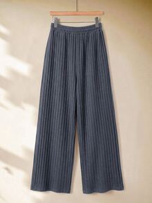 Rusticease Fall/Winter Elegant Women's Casual Drawstring Waist Ribbed Long Pants For Middle-Aged And Elderly Sweatpants New Year Women's Country Pants - Dark Grey - View 3