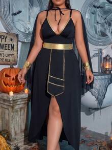 Fantasy Costume Fantasy Costume Plus Size Sexy Costume Role Play Halloween Outfit 4pcs Set - Black - View 4