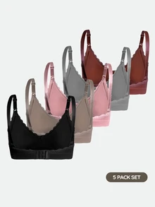 SHAPORA 女款熱銷時尚舒適極簡純色高 CP 值高品質孕婦哺乳內衣 5 件組/包 - 彩色 - 查看 2