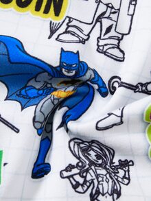 BATMAN X SHEIN 4pcs DC Joker Cartoon Tween Boy Boxer Briefs, 4-Needle 6-Thread Seamless Craftsmanship - Multicolor - View 9