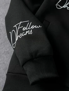 SLATEMANN Men's Casual Towel Embroidery Thermal Lined Jacket, Autumn/Winter - Black - View 3