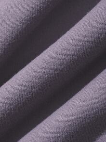 Dazy Plus Halterneck Color Block Patchwork Halter Tie Long Sleeve Casual T-Shirt - Dusty Purple - View 5