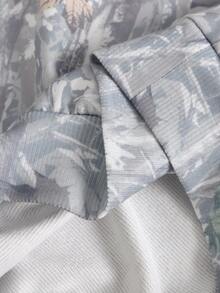 SHEIN 青少年女孩寬鬆版型迷彩印花抽繩腰運動衫運動褲2件組套裝 - 淺灰色 - 查看 13