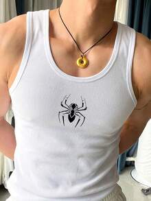 Gym Rark 男士蜘蛛圖案休閒日常旅行運動T恤 - 白色 - 查看 3