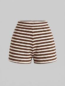 Lavishia Women's Striped Metallic Single-Breasted Vest And Shorts Casual 2 Pieces Set - Multicolor - View 7