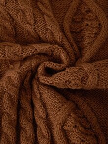 Rusticease Sweater Turtleneck Ukuran Besar Kasual Musim Gugur Gaya Retro 1920 Vintage Longgar Elegan Warna Polos Formal untuk Kantor, Rumah, Liburan, Musim Dingin, dan Thanksgiving - Chocolate Brown - View 8