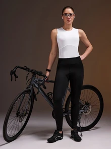 Powerista Legging Sepeda Wanita Warna Hitam Pas Badan Panjang 9/10 - Hitam - View 6
