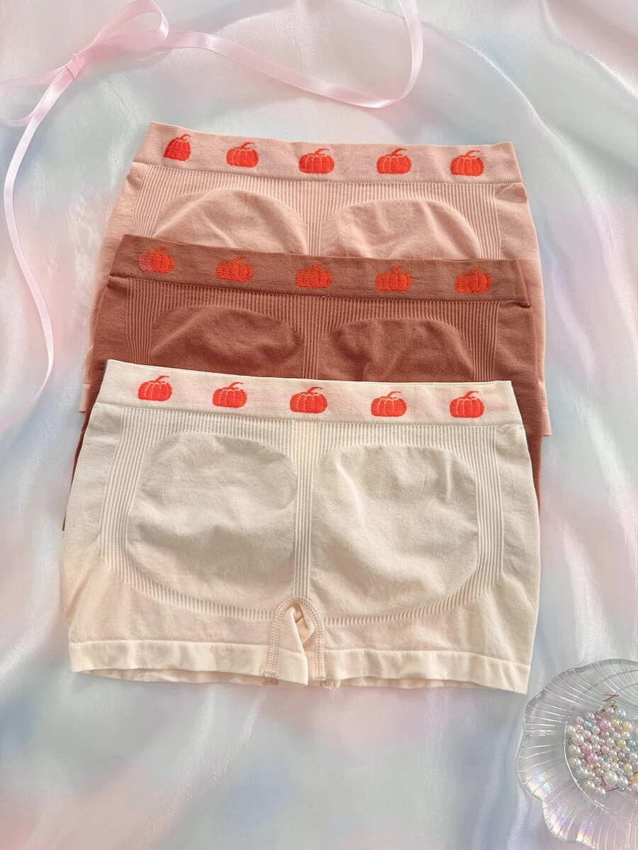 Nora Wilde Set 3 pcs Celana Dalam Boxer Brief Nyaman Tanpa Jahitan Motif Halloween - MultiWarna - View 1