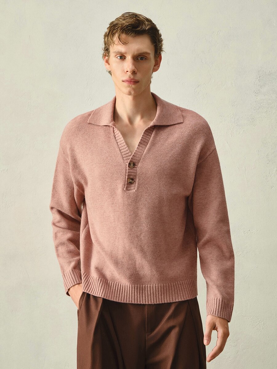 RONVEXI Jerseys para Hombre - Caqui - Ver 1